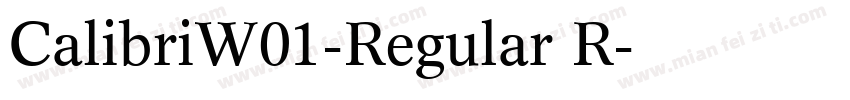CalibriW01-Regular R字体转换
